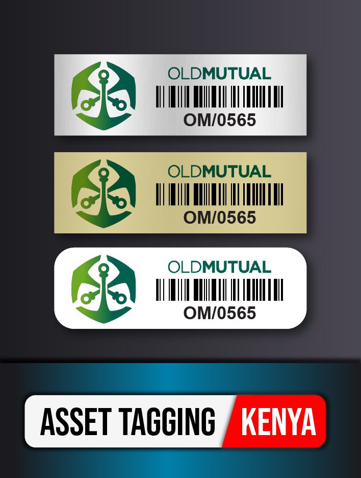 custom barcode asset tags with acetone activated adhesive